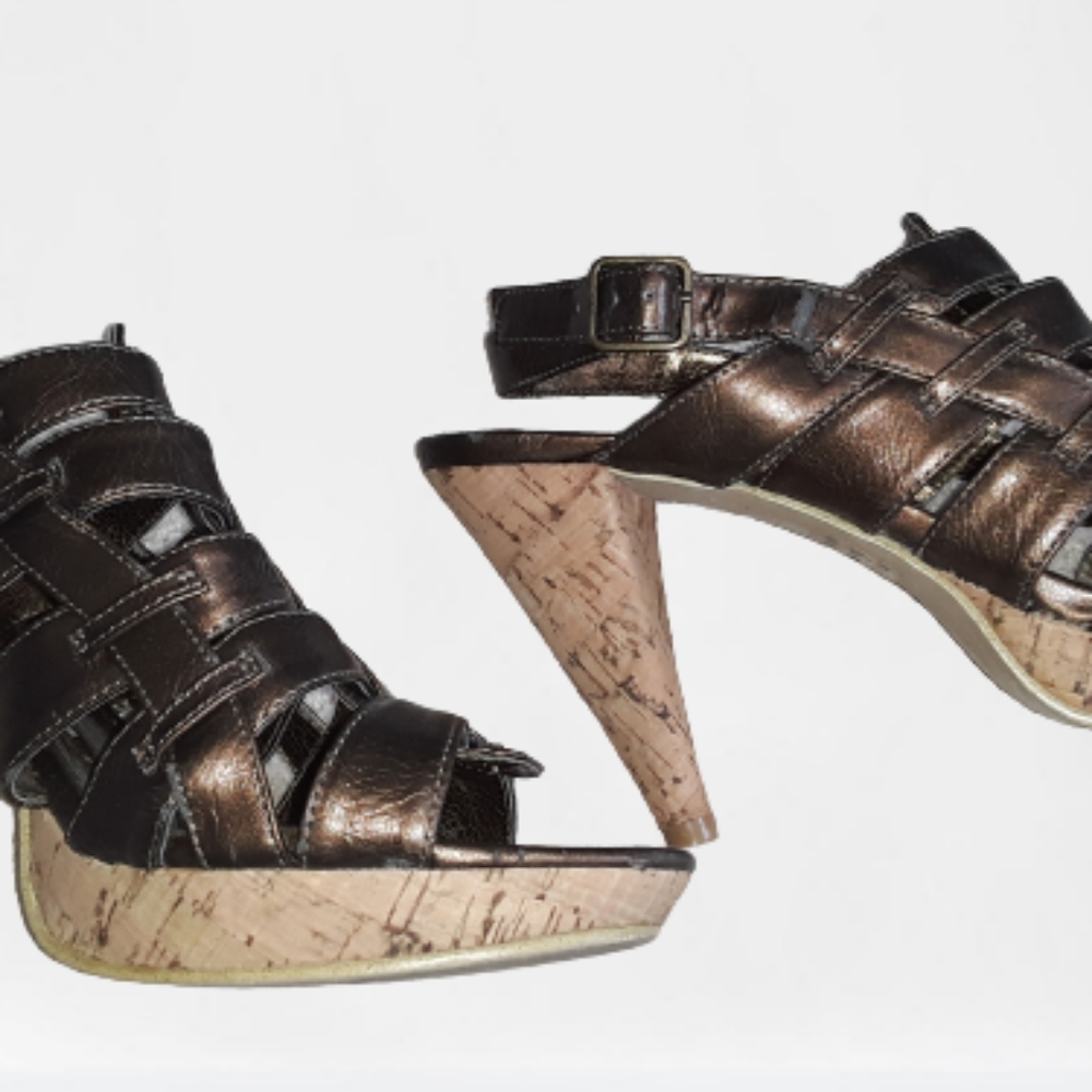 Brown Heeled Sandals